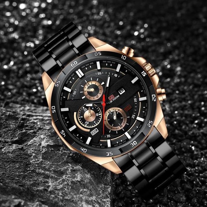 Boshi- Jam Tangan Pria Vava Voom 216G Kronograf Kalender Analog Quartz Hadiah Tches