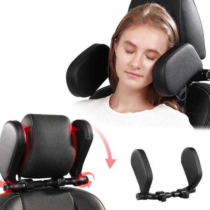 NEW PRODUCT Headrest Penyangga kepala Bantal leher jok Mobil travel neck pillow sandaran adjustable 