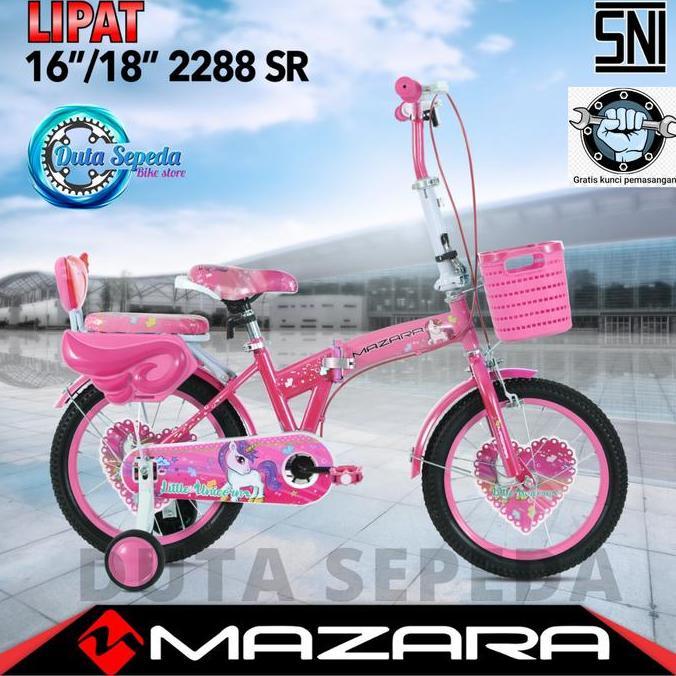 Promo Sepeda Lipat Anak Ukuran 16 Dan 18 Inch Usia 5 - 12 Tahun Cod