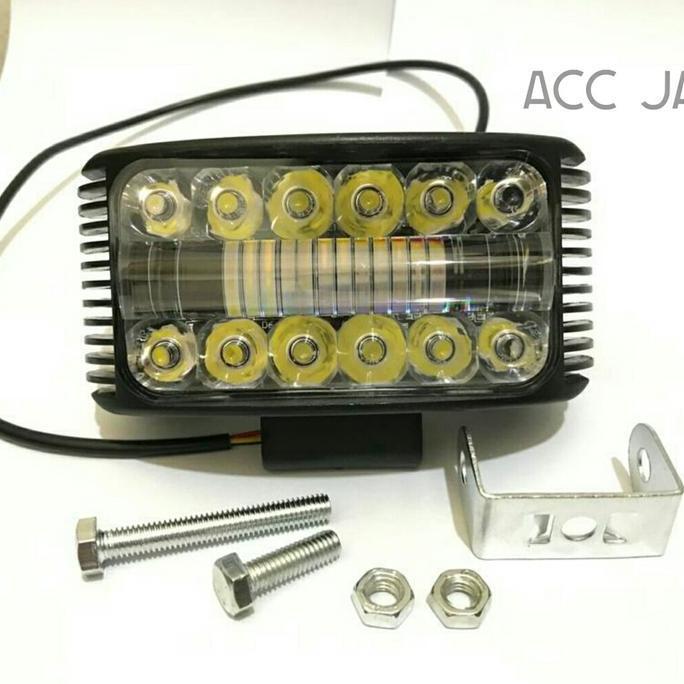 TERLARIS LAMPU TEMBAK SOROT 12 LED 12 LENSA FOKUS MOTOR UNIVERSAL