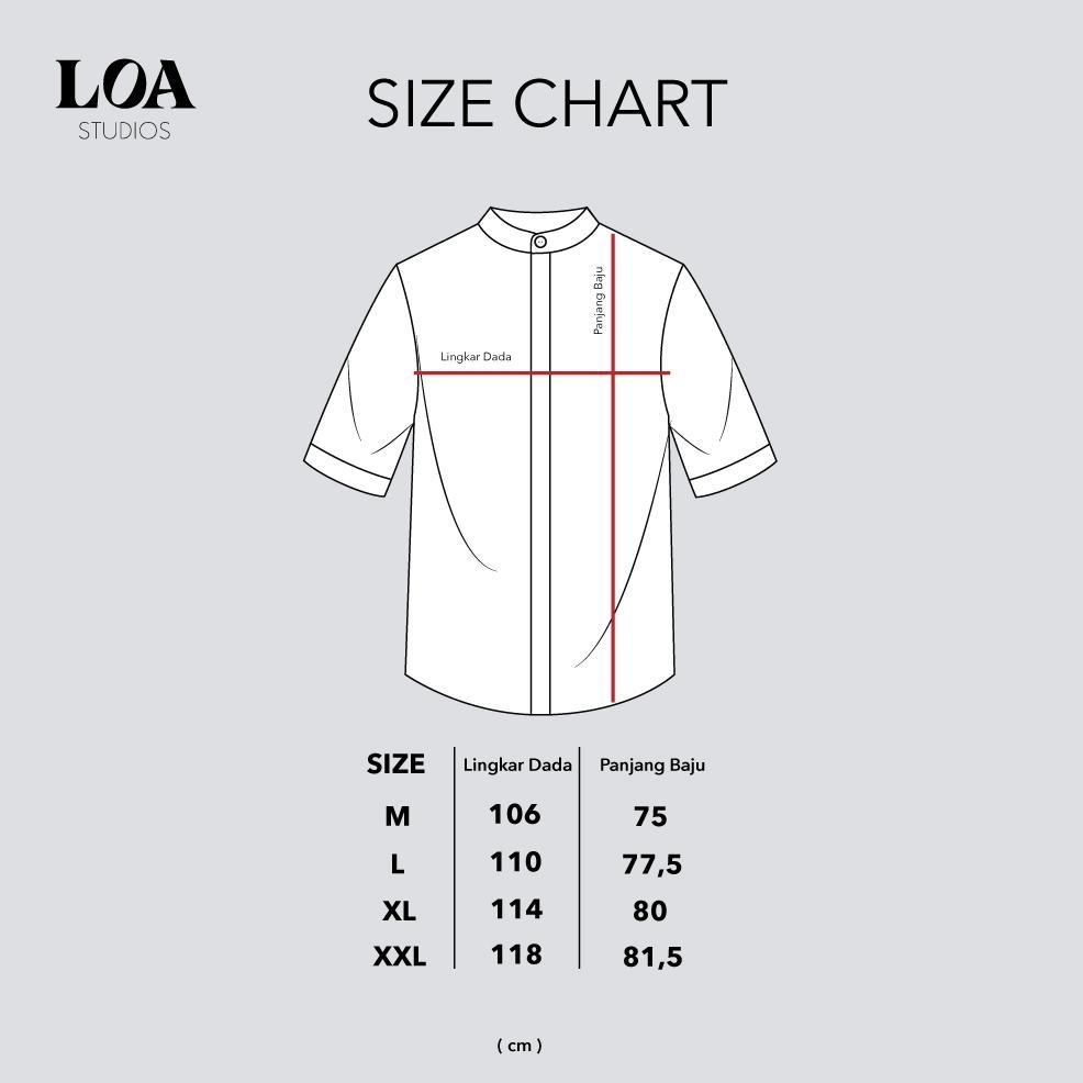 TERMURAH LOA STUDIOS - Baju Koko Kemeja Pria Bordir Lengan Pendek Hijau Sage - Fathan