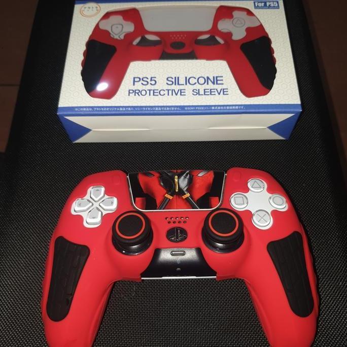 TERMURAH - IINE PS5 Controller NEW DUALSENSE Silicon Silikon Glove Deadpool Version Includ Analog Ca