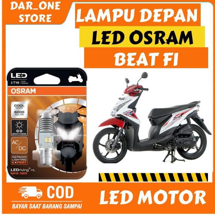 TERLARIS LAMPU DEPAN LED MOTOR HONDA BEAT FI ORINAL OSRAM
