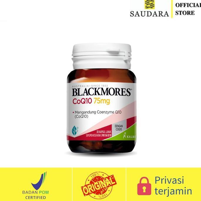 TERLARIS - Blackmores COQ10 75mg BPOM Kalbe 30's - COQ-10,Obat Jantung,Hipertensi