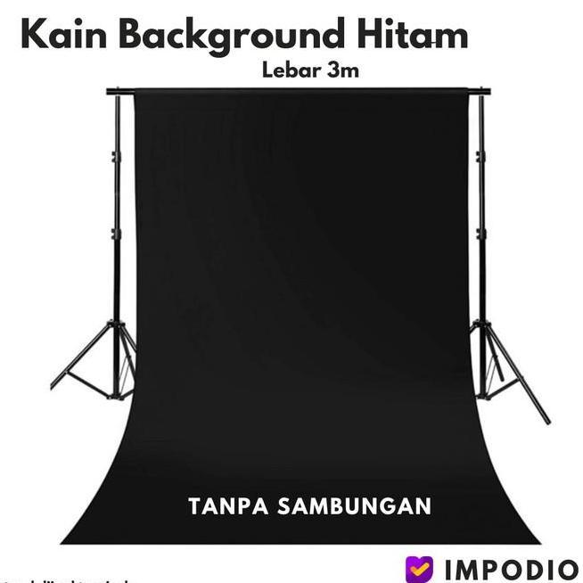 Kain Hitam Lebar 3M Panjang Bebas Baground Badrop