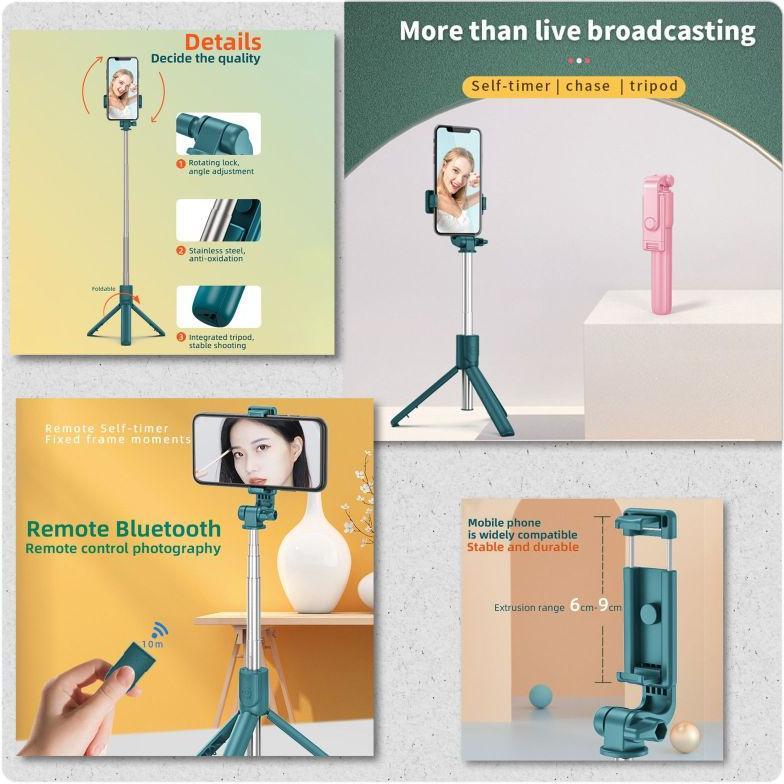 Hot Sale Tongsis Bluetooth + Tripod R1 + Holder 360 Derajat