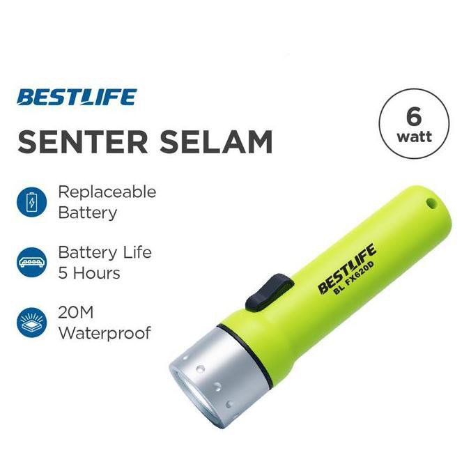 Rolinson RL103SB Senter Selam LED Tahan Air Tali Pengaman Cahaya Putih