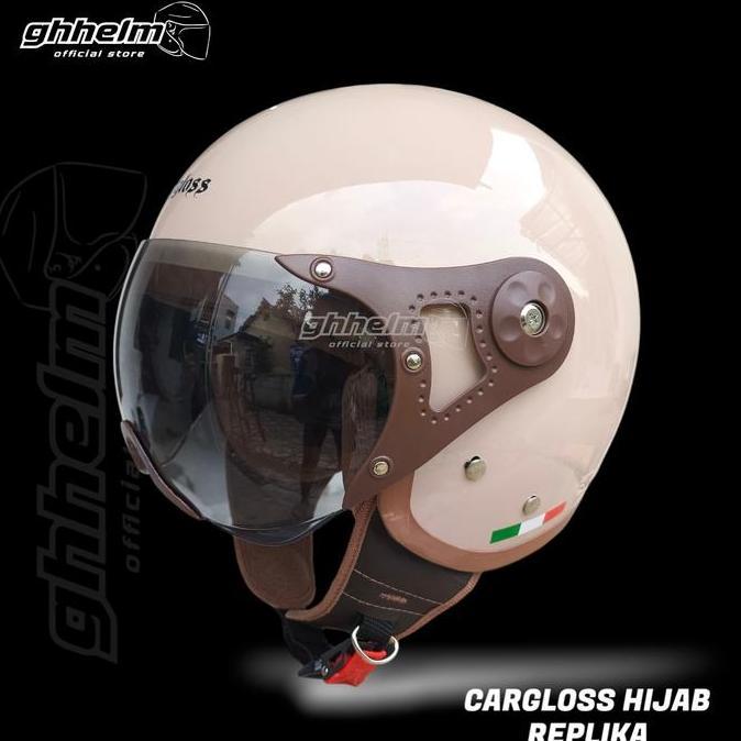 TERLARIS!! HELM BOGO HIJAB CARGLOS PREMIUM WANITA DEWASA KACA PILOT SNI  HELMET MOTORCYCLE