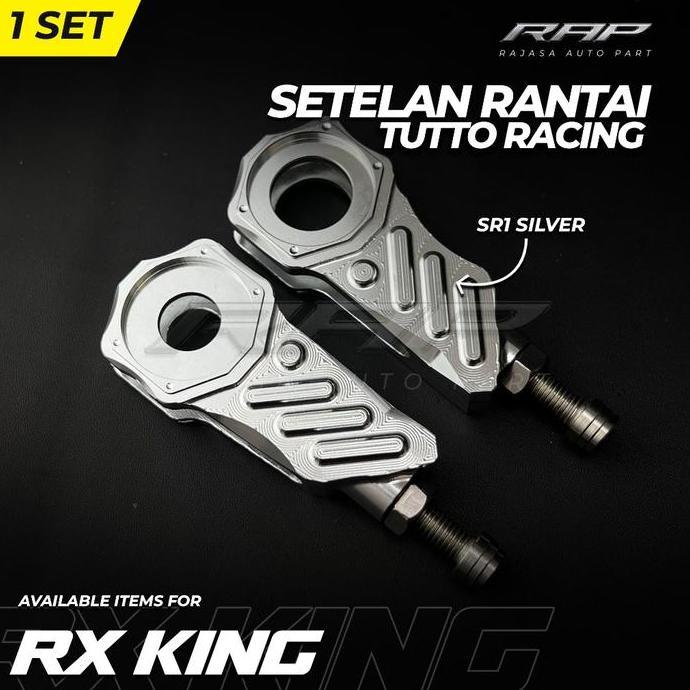 Setelan Rantai Rx King / Stelan Rante Rx King Anting Rantai Sr1 Cnc Hitam Silver Chrome Tutto Racing
