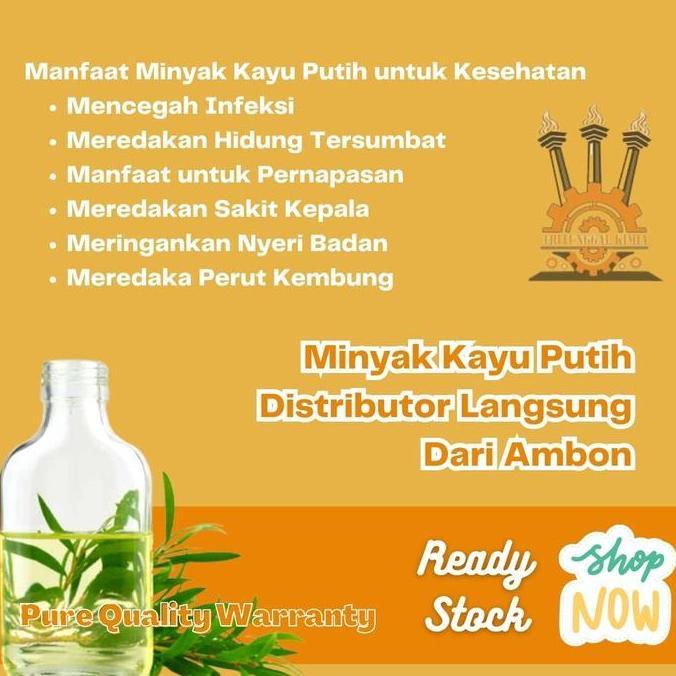 Minyak Kayu Putih 30Gr Asli Langsung Dari Ambon 100% Murni / Cajuput Oil / Varian Eucalyptus Essenti