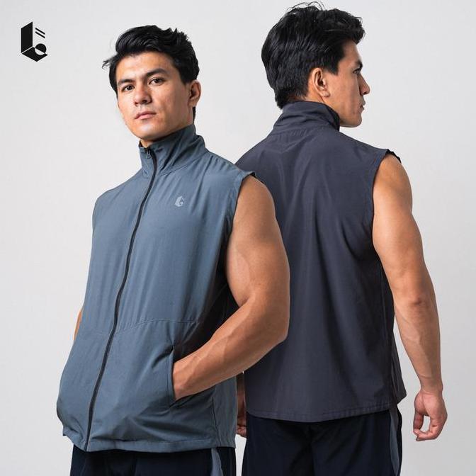 TERLARIS - Lockerwear Jaket Vest Windbreaker Sport Kaos Sleeveless Baju Tanpa Lengan Pria Olahraga G