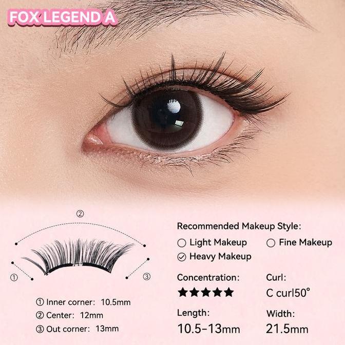 Auge- (Fox Legend) Zootopia X Wosado Bulumata Magnetic Bulumata Natural Eyelash Extention