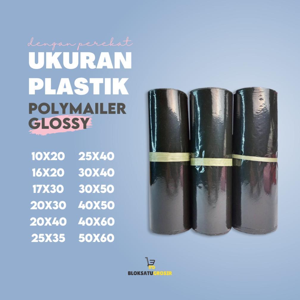CITRAKENCANA PLASTIK POLYMAILER HITAM GLOSSY PREMIUM GROSIR 25X35 CM ISI 100 LEMBAR TEBAL PLASTIK AM