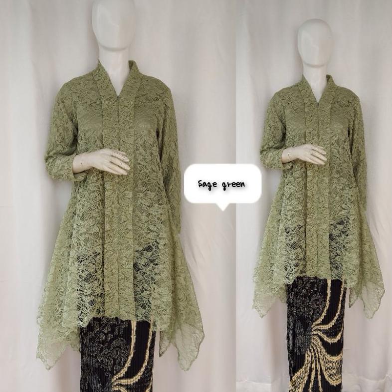 sale ZL-KEBAYA FLOY TUNIK UMBRELLA BROKAT-TUNIK KEBAYA MODERN - ATASAN TUNIK TILE - KEBAYA BROKAT - 