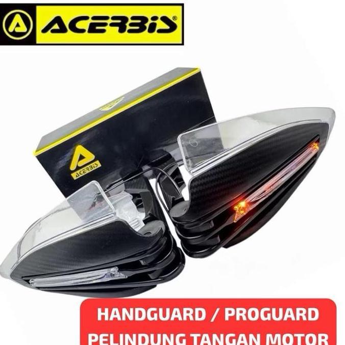 Handguard / Proguard Acerbis Carbon Led 2 In 1 Universal-Proguard Pelindung Tangan Motor Klx, Crf, N