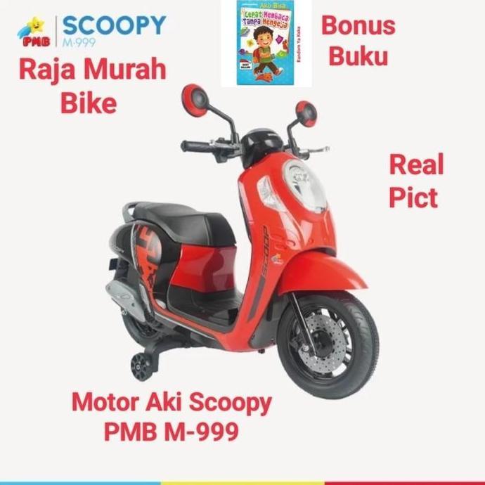 Promo Motor Aki Scoopy Pmb M999 Mainan Anak Motoran Aki Scoopy Motor Aki Anak Pmb Cod