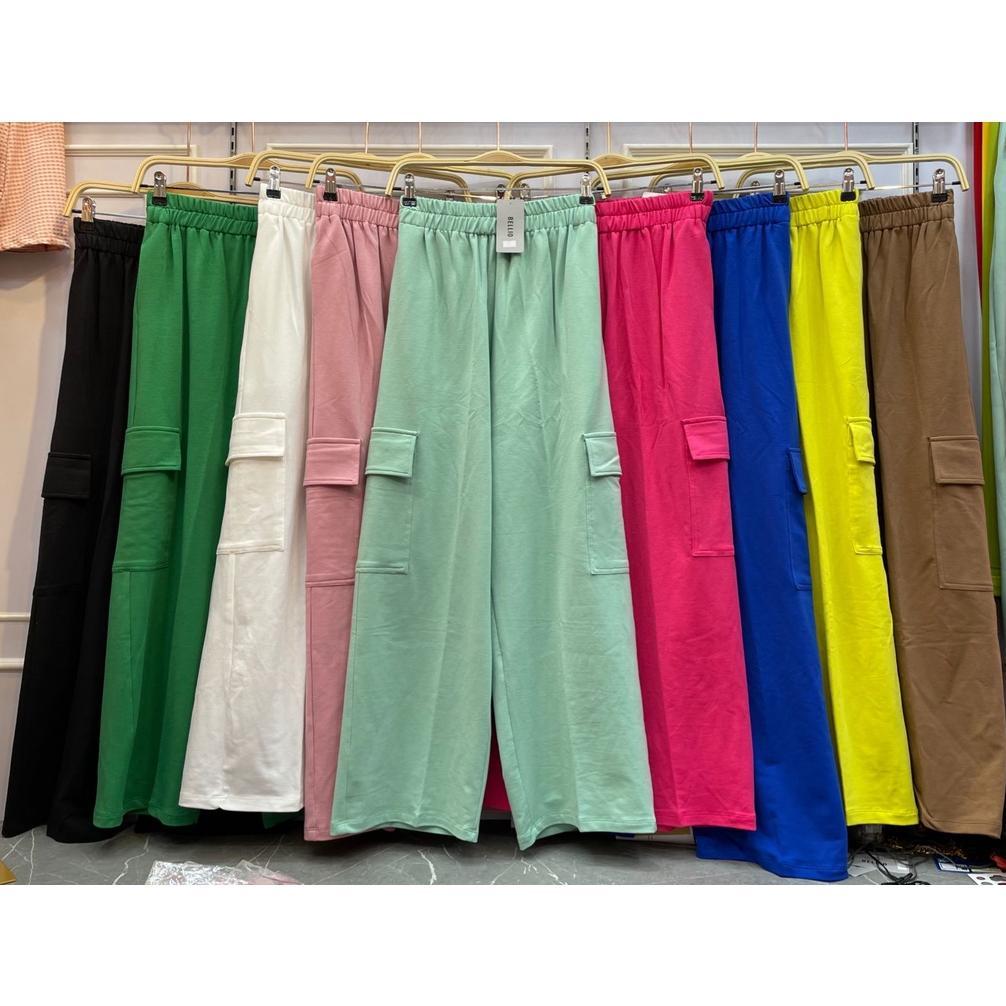 Celana Cargo Wanita Korea Style- Kulot Wanita Cargo Premium
