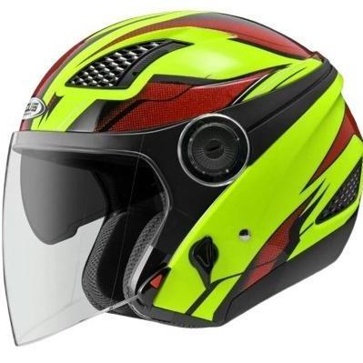 TERLARIS ZEUS ZS610 Z610 FLUO YELLOW/RED O14 HALF FACE