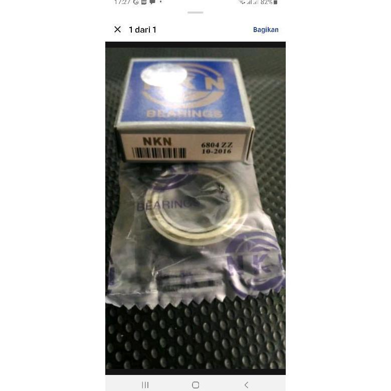 Ball bearing 6804 ZZ NKN