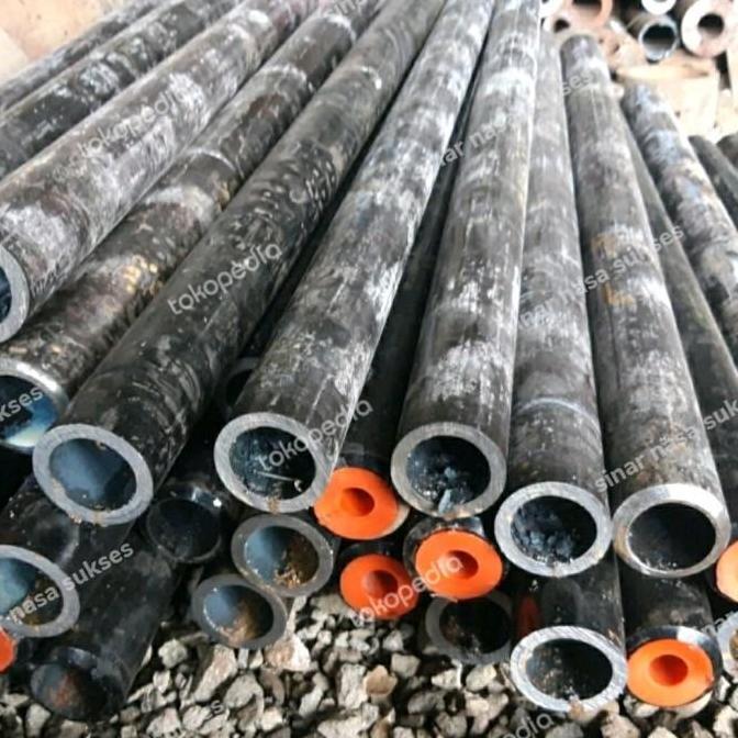Pipa besi ukuran 2" inchi tebal 10mm panjang 65cm pipa carbon steel