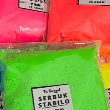 Serbuk Stabilo Biang Warna Pigmen Powder 20Gr Flourecent Pewarna Resin Epoxy Sablon Nail Art Sabun L