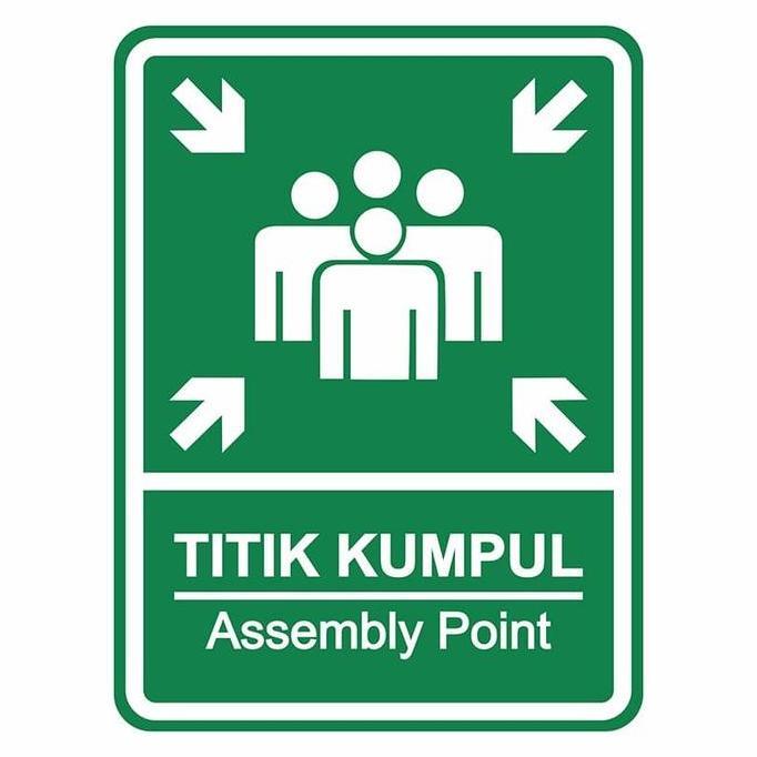 Rambu Titik Kumpul 45cm x 60cm Plat Alumunium