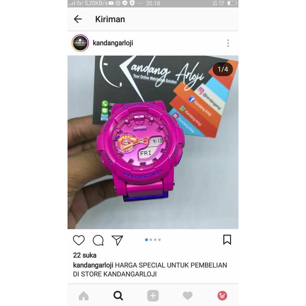 Casio BABYG BGA-185FS BGA185FS ORINAL GARANSI RESMI CASIO