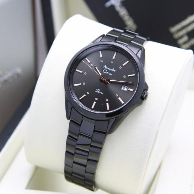 JAM TANGAN WANITA ALEXANDRE CHRISTIE AC 2836 AC2836 BLACK ORINAL
