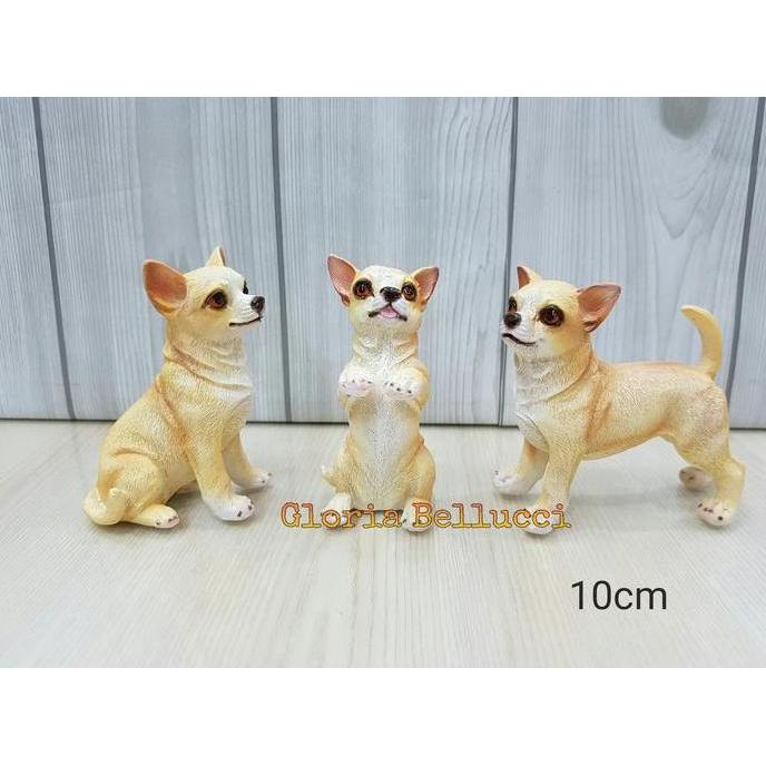TERMURAH - PATUNG PAJANGAN MINIATUR ANJING CIHUAHUA 3
