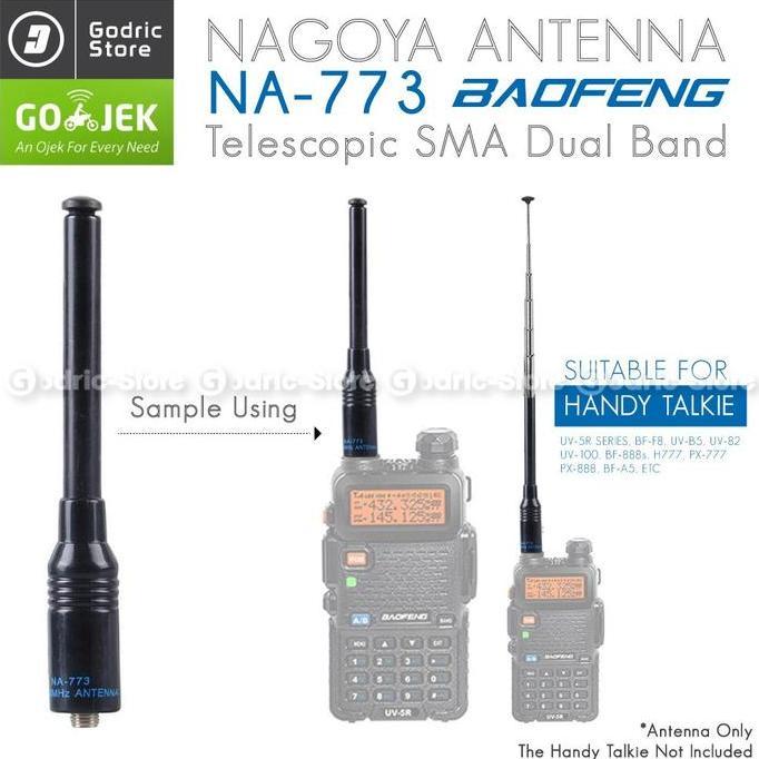 Antenna Nagoya NA-773 SMA-F Antena HT NA773 for Baofeng 888 UV5R Weierwei Taffware etc