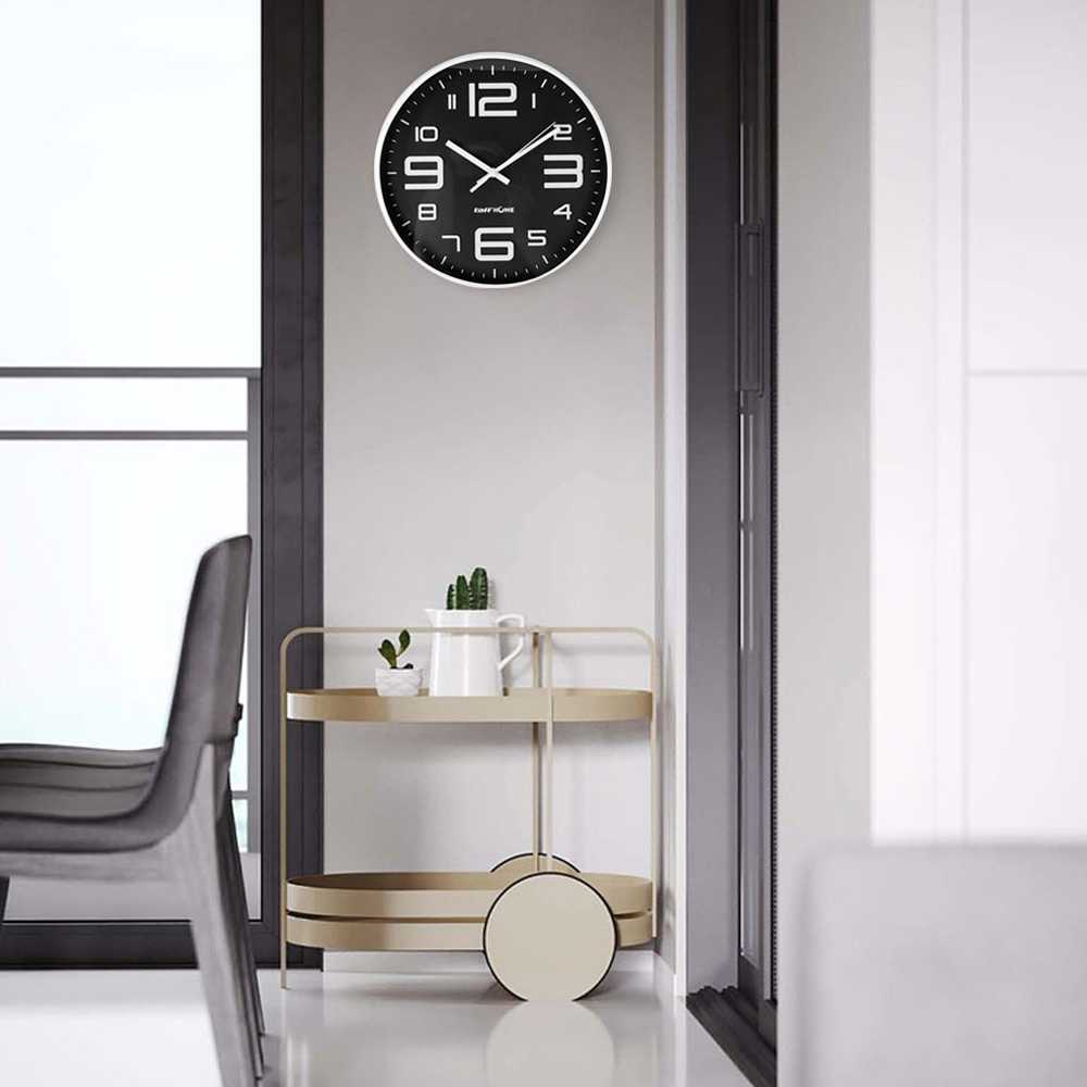 [Ori] Taffhome Jam Dinding Bulat Quartz Creative Design Modern 29 Cm - H6588