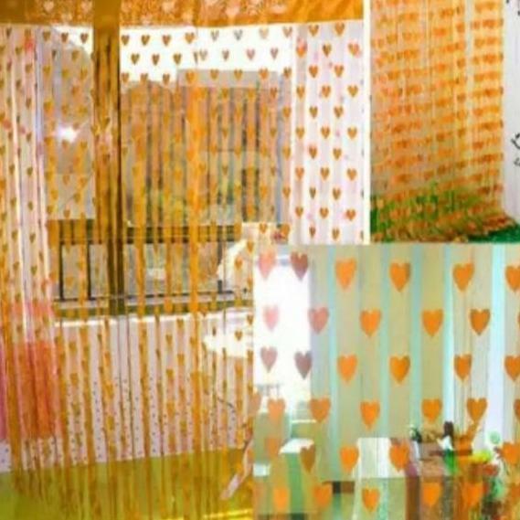 TERLARIS TIRAI BAHAN LOVE BESAR 100CM X 200CM MOTIF LOVE BAHAN POLYESTER LEMBUT & KUAT UNTUK DEKOR K