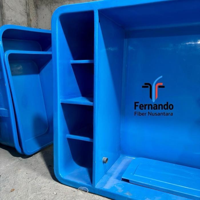 BAK FIBER KOTAK 4 CHAMBER / bak fiber kotak 4 filter 235 X 150 X 70 CM