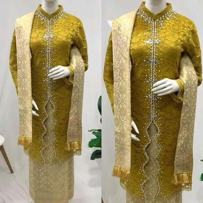 Set Kebaya Brukat Payet Yura / Kebaya Modern / Kebaya Ibu Besan / Kebaya Kondangan Setelan Baju Pest