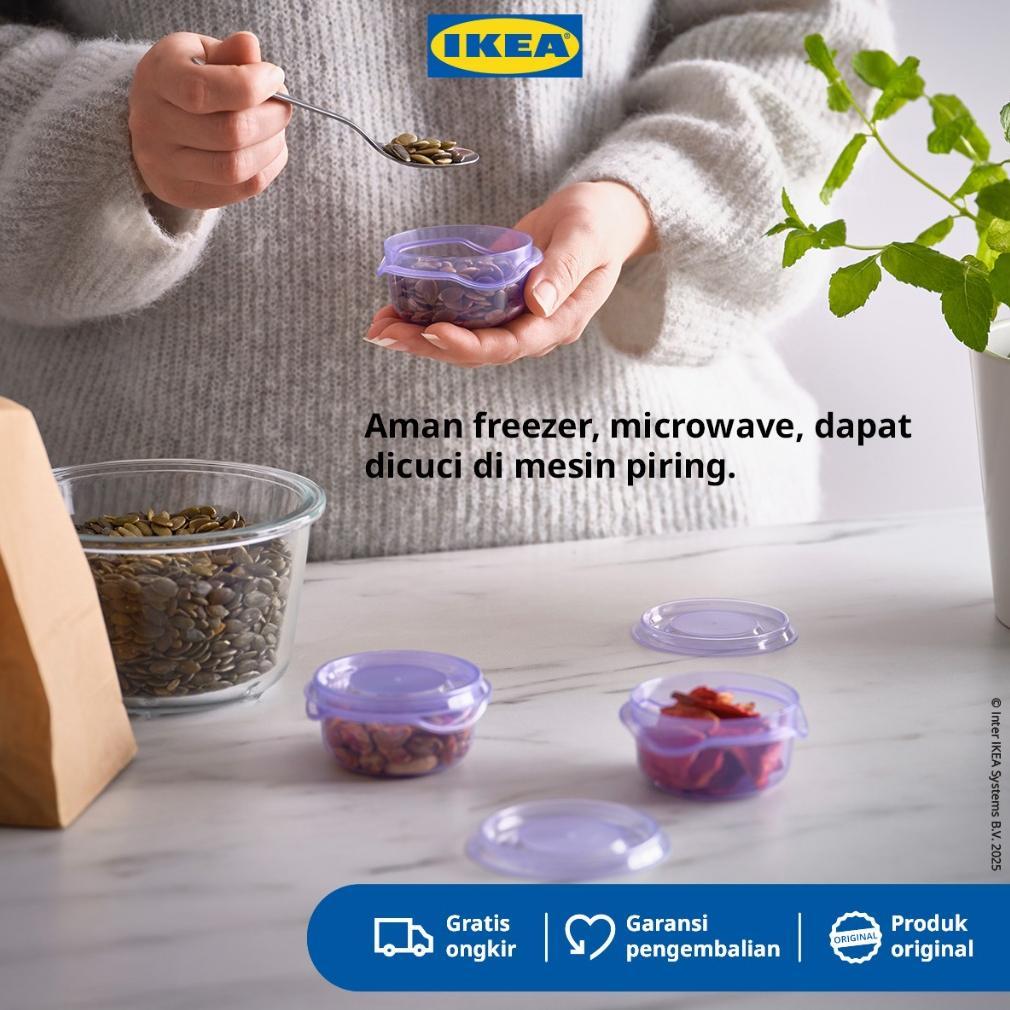 TERBARU IKEA PRUTA KOTAK MAKAN DENGAN PENUTUP UNGU 70ML ISI 3PCS