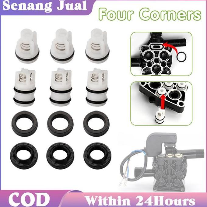 CRAINI 12pcs Seal Valve Jet Cleaner Klep Jet Cleaner High Pressure Inlet Valve Outlet Valve Jet Clea