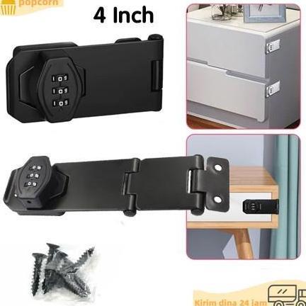 PYLANTUS 4 Inch Kunci Gembok Pintu Kunci Kode Angka Kunci Gembok Pintu Anti-theft Untuk Lemari Pakai