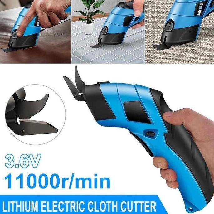 DIMOCAR Handheld Pemotong Kain Elektrik 3.6V/2000mAh Gunting Elektrik Pemotong Kain Rechargeable Pot