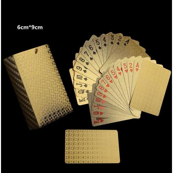 SERICUSS Kartu Remi Poker Plastik Anti Air / Waterproof Playing Card 54 Sheets/ Gold Foil Poker/ pok