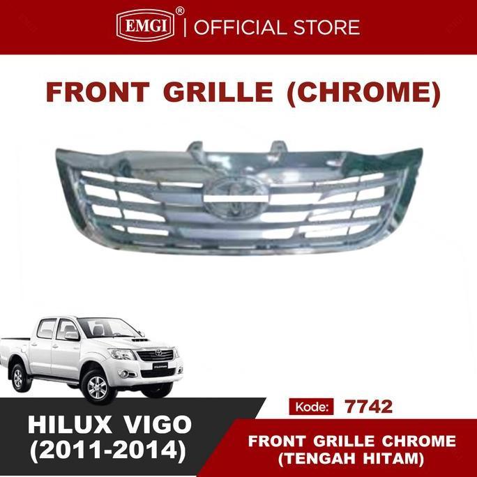 EMGI - FRONT GRILLE-HILUX VIGO 2011 2012 2013 2014 2015-CHROME DISKON