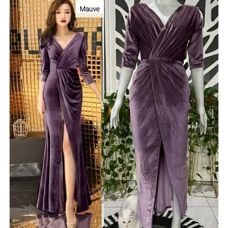 PREMIUM LONG DRESS KEZIA BLUDRU VELVET