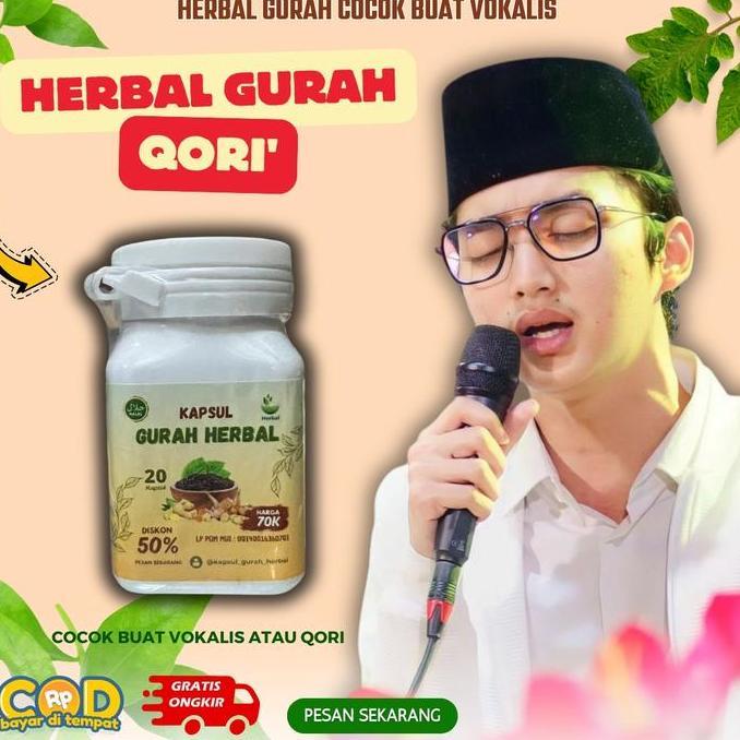 KAPSUL PEMERDU SUARA AL MA'RUF + HERBAL GURAH + COCOK BUAT QORI, VOKALIS, GURU, MUADZIN + DARI HERBA