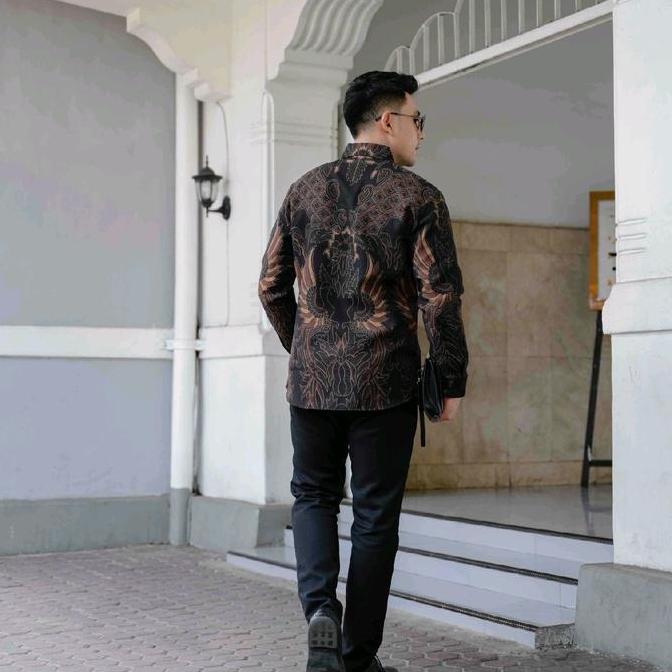 Kemeja batik pria lengan panjang slimfit dobi premium kiyyAra mandra kusumo
