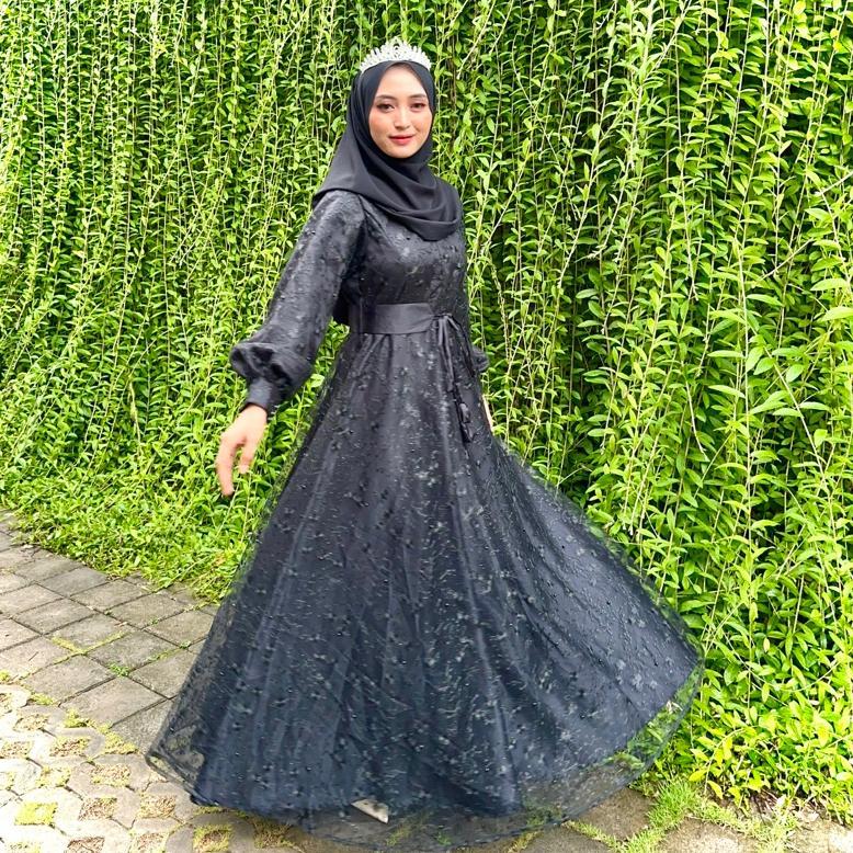 BEST SELLER ANGGUN DRESS - WEDDING DRESS - GAUN WISUDA - DRESS PESTA AKAD BRUKAT LEBARAN KONDANGAN M