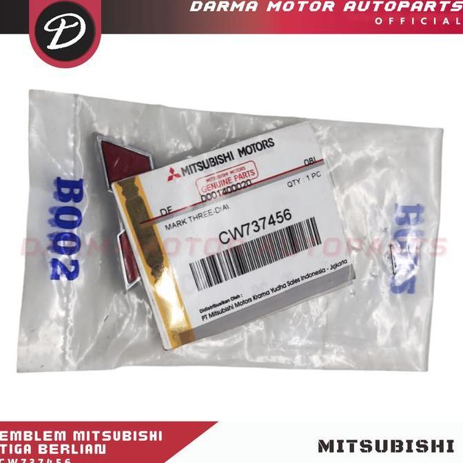 EMBLEM MITSUBISHI TIGA BERLIAN DEPAN BELAKANG KUDA GRANDIA DIAMOND CW737456 ASLI PROMO