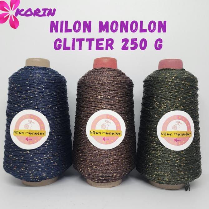 BENANG NILON MONOLON GLITTER 250GRAM / NYLON PROLENE GLITTER / NYLON MONOLON GLITTER PP 250GR /benan
