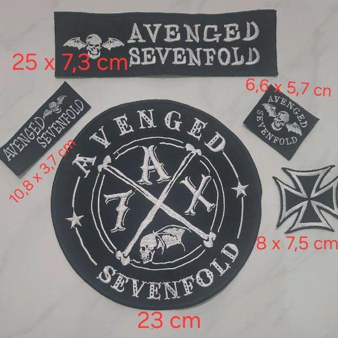 backpatch bordir musik band Avenged Sevenfold tempelan jaket