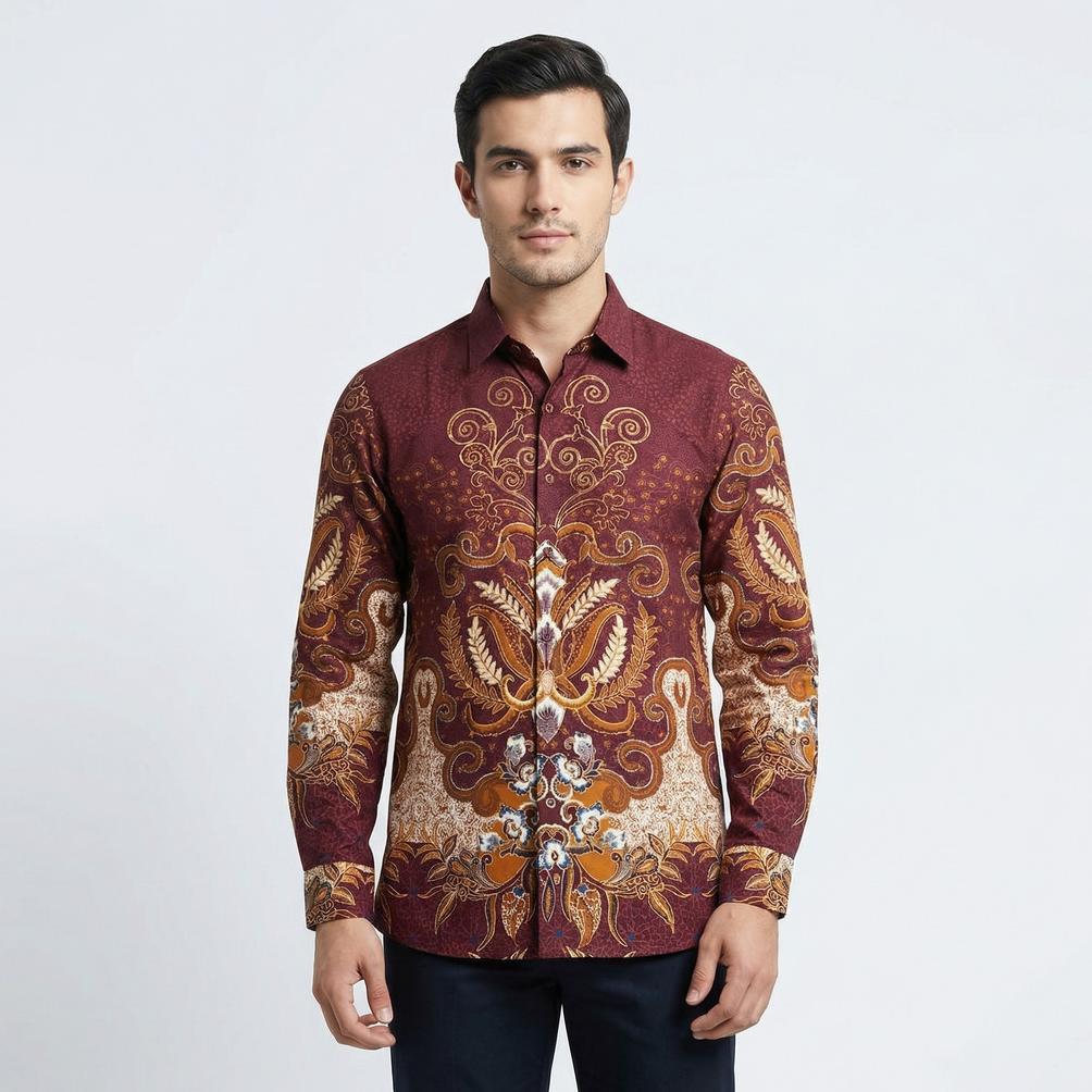 RICARDO Collection kemeja batik pria lengan panjang