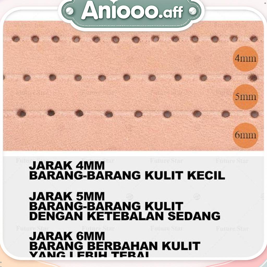 Alat Pembolong  Kulit Metal 3 In 1 Pelubang Kulit Plong Kulit Leathercraft Hole Punches Tool Hollow 