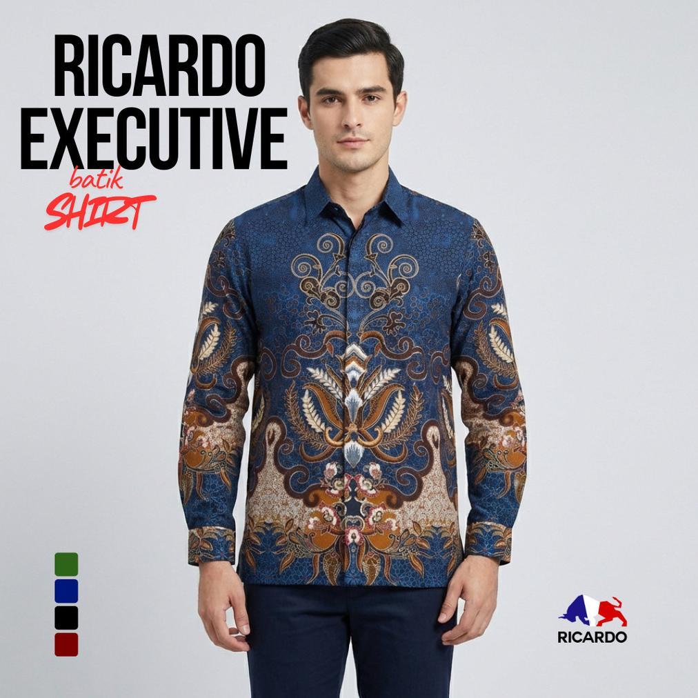 RICARDO Collection kemeja batik pria lengan panjang